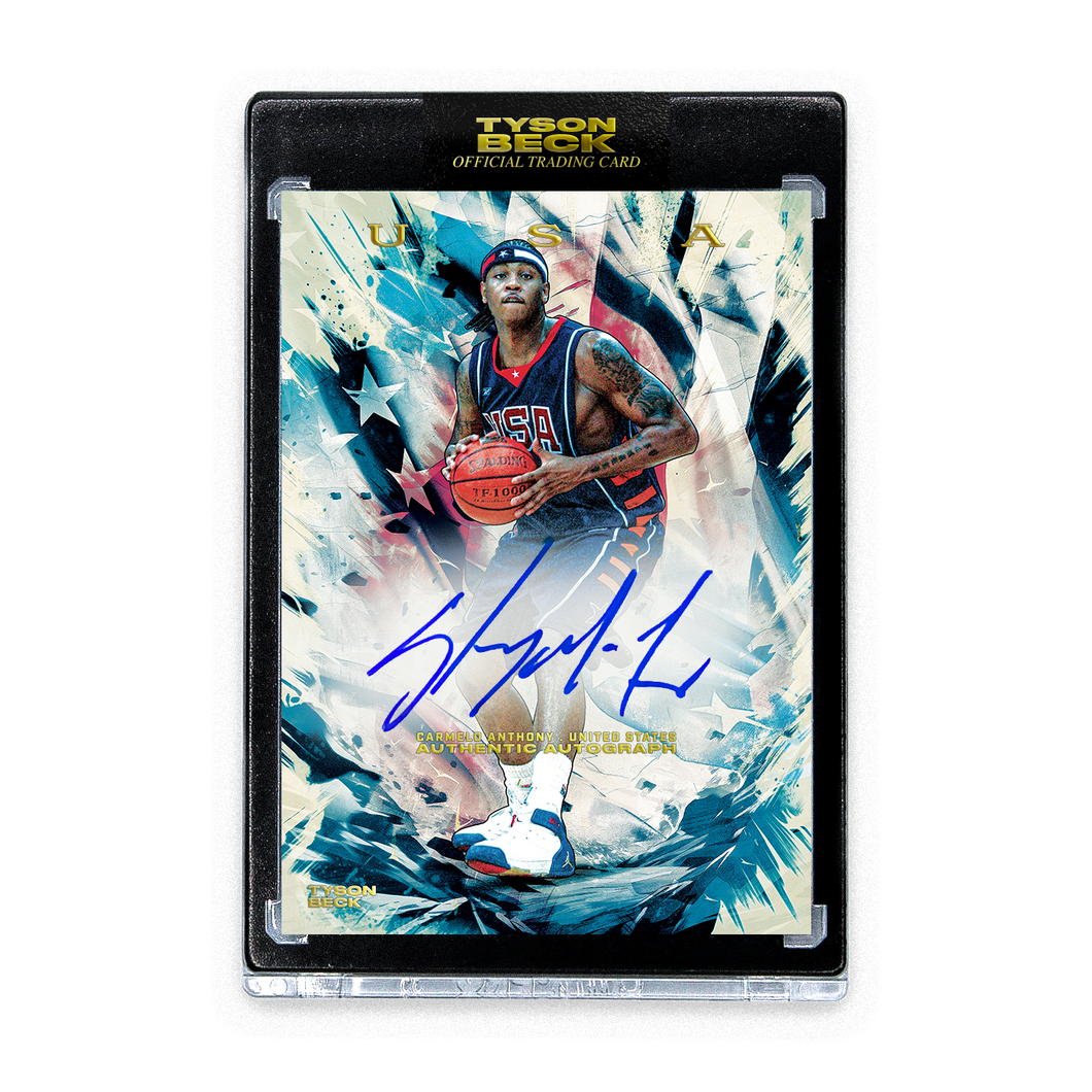 CARMELO ANTHONY X TYSON BECK - USA - AUTOGRAPH - LIMITED TO 29