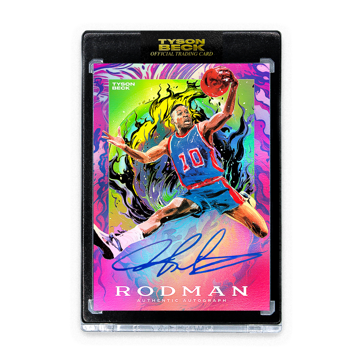 DENNIS RODMAN X TYSON BECK - MOTOR CITY - COLORATION - AUTOGRAPH - LIMITED  TO 10