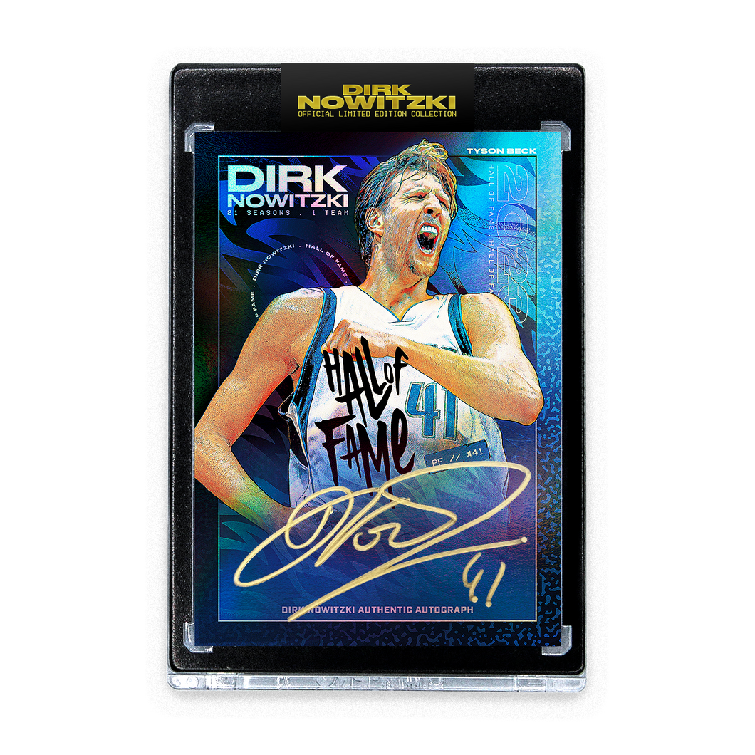 DIRK NOWITZKI X TYSON BECK - HALL OF FAME - NIGHT FOIL - AUTOGRAPH - LIMITED TO 14 *COLLECTORS CLUB ONLY*