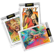 Load image into Gallery viewer, TYSON FURY X TYSON BECK - 3 PACK - LIMITED TO 50 CARDS + FREE /25 FOIL CHASE CARD - COLLECTORS CLUB ONLY!