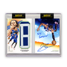 Load image into Gallery viewer, JALEN BRUNSON X TYSON BECK - GAME WORN PATCH AUTO - LETTERMAN - LIMITED TO 7