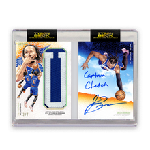 Load image into Gallery viewer, JALEN BRUNSON X TYSON BECK - GAME WORN PATCH AUTO - LETTERMAN - LIMITED TO 7