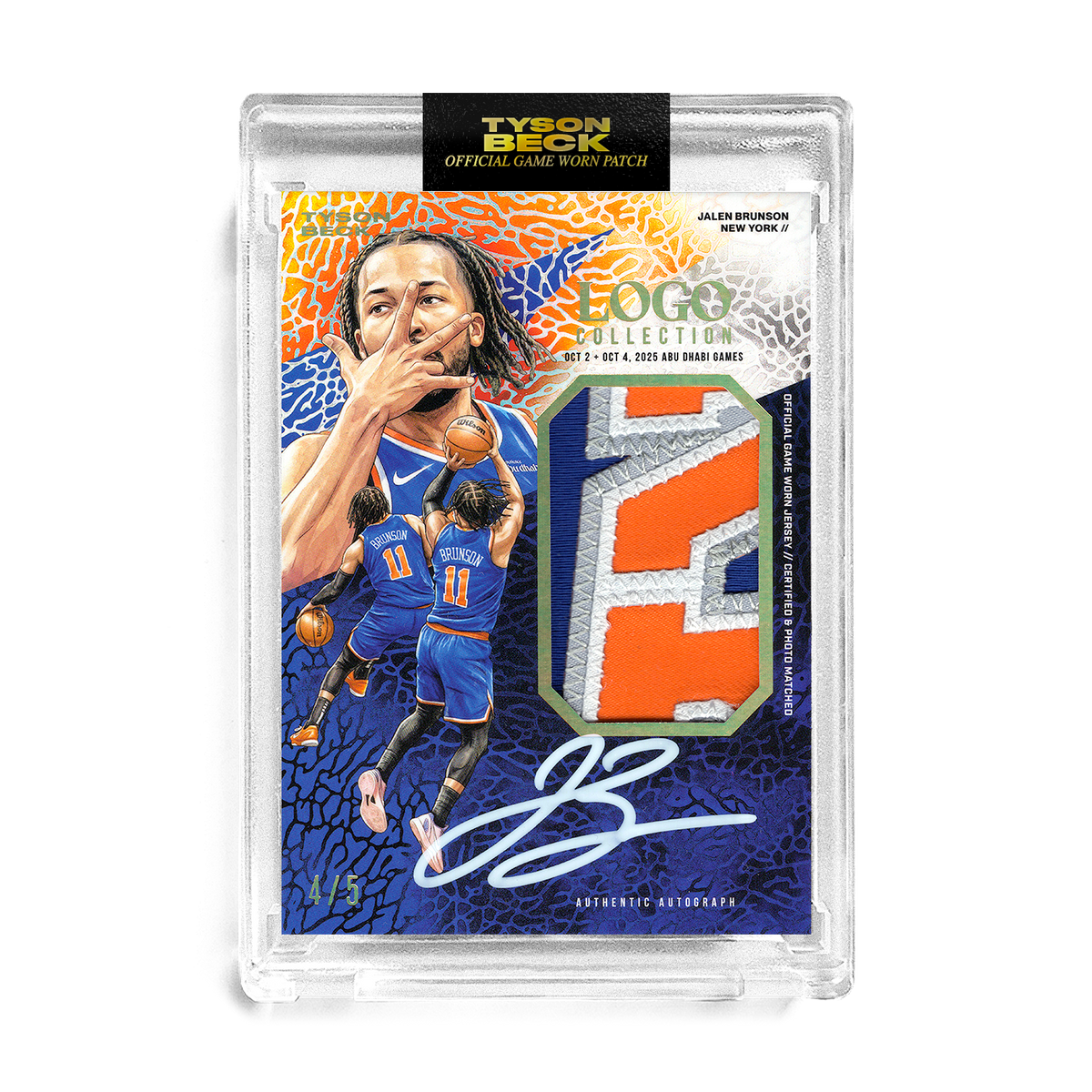 JALEN BRUNSON X TYSON BECK - GAME WORN PATCH AUTO - TIER 1