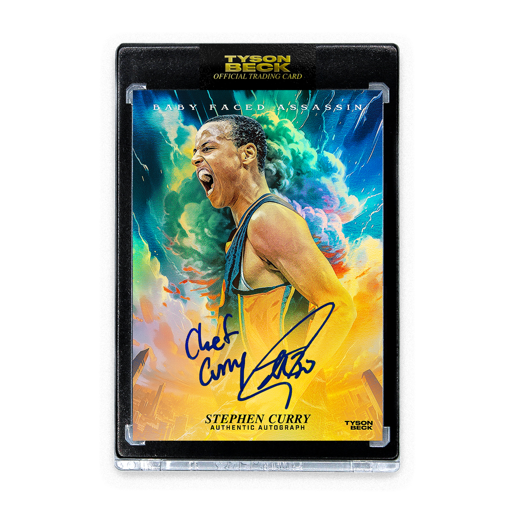 STEPHEN CURRY - TYSON BECK - BABY FACED ASSASSIN - RAINBOW FOIL - AUTOGRAPH + INSCRIPTION - LIMITED TO 5
