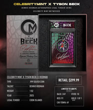 Load image into Gallery viewer, 2025 DENNIS RODMAN X TYSON BECK - CELEBRITY MINT - FIRST EDITION - Autograph 1oz. Silver Legal Tender Coin