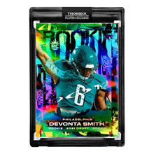 Load image into Gallery viewer, 🦅  DEVONTA SMITH X TYSON BECK - RC - DRAFTED - PHILADELPHIA - RAINBOW FOIL - LIMITED TO 50