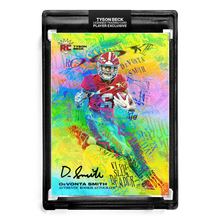 Load image into Gallery viewer, 🌈 💀 DEVONTA SMITH X TYSON BECK - SLIM REAPER - RAINBOW FOIL - RC AUTOGRAPH - LIMITED TO 25