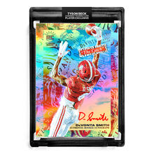 Load image into Gallery viewer, š š DEVONTA SMITH X TYSON BECK - THE CATCH - RAINBOW FOIL - RC AUTOGRAPH - LIMITED TO 25