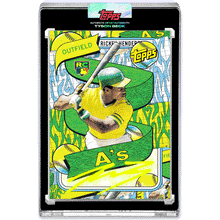 Load image into Gallery viewer, Rickey Henderson by Tyson Beck - NEON UV AUTOGRAPH - LIMITED TO 5