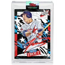 Load image into Gallery viewer, Mike Trout by Tyson Beck - RED AUTOGRAPH - LIMITED TO 27