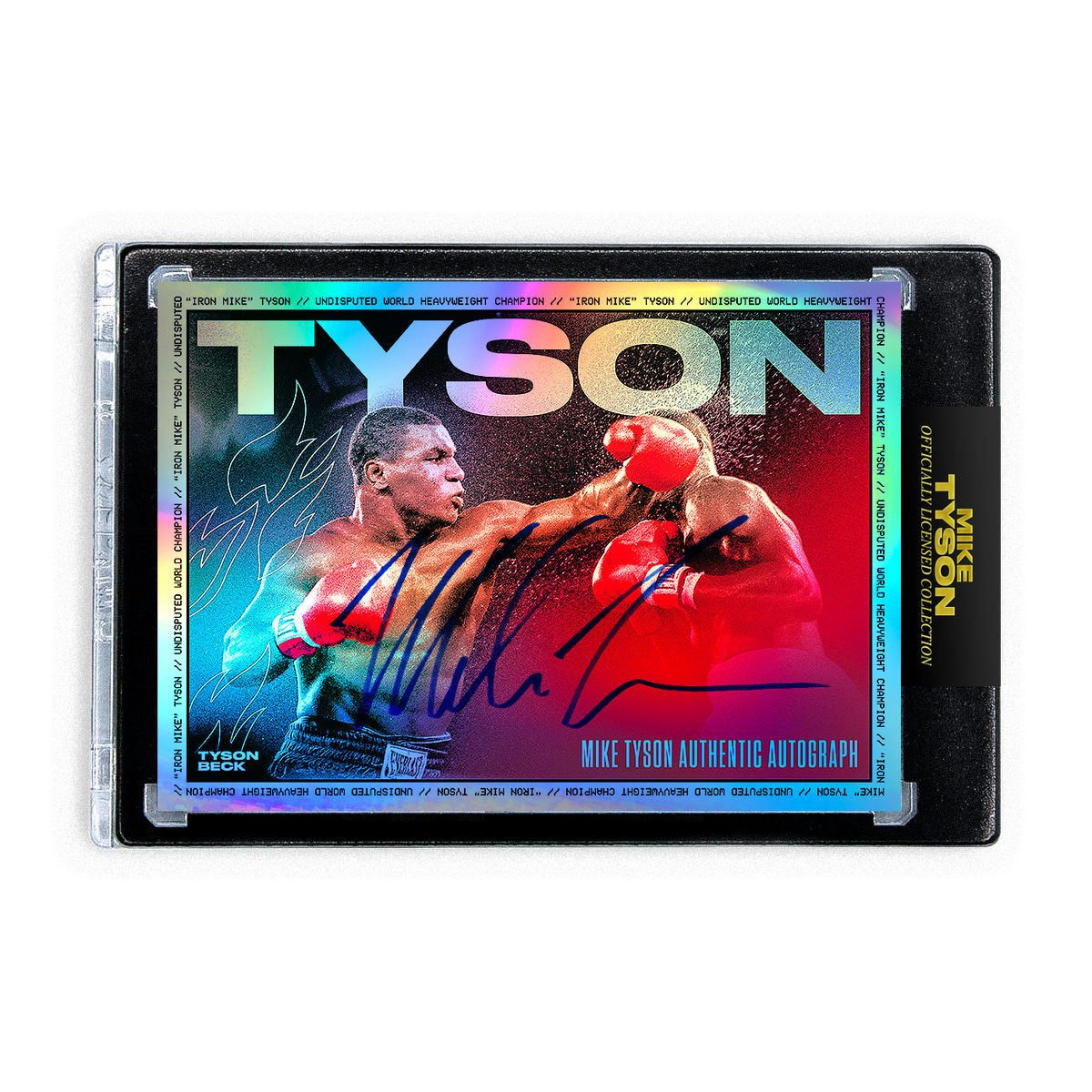Mike Tyson X Tyson Beck Iron Mike Rainbow Foil Autograph Lim Tyson Beck