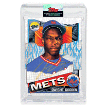 Load image into Gallery viewer, NEON UV AUTOGRAPH - Topps PROJECT 2020 Card - 1985 Dwight Gooden by Tyson Beck - Limited to 2