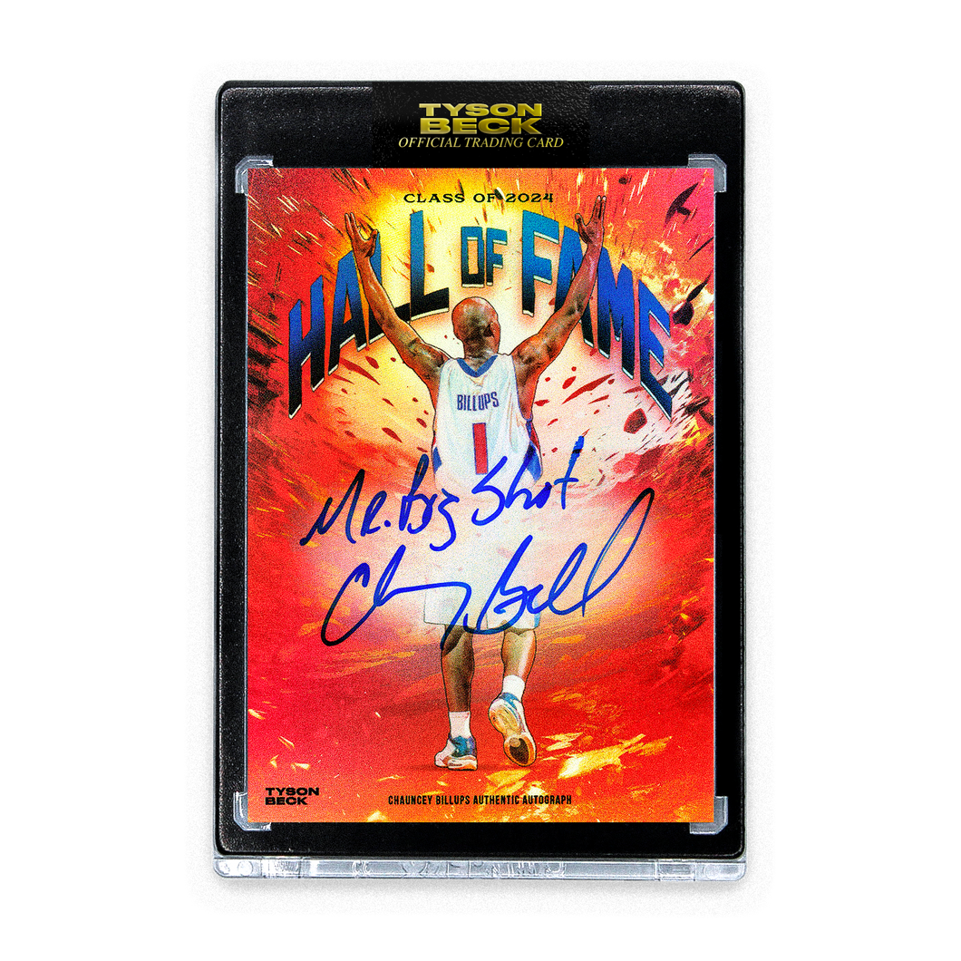 ON THIS DAY - CHAUNCEY BILLUPS X TYSON BECK - HALL OF FAME - RED FOIL - AUTOGRAPH + INSCRIPTION - LIMITED TO 3