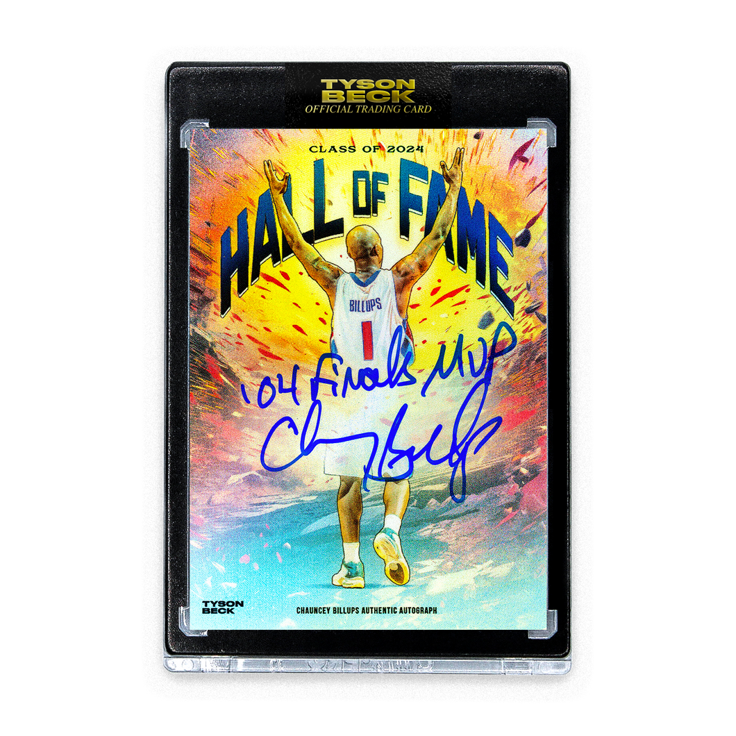 ON THIS DAY - CHAUNCEY BILLUPS X TYSON BECK - HALL OF FAME - RAINBOW FOIL - AUTOGRAPH + INSCRIPTION - LIMITED TO 5