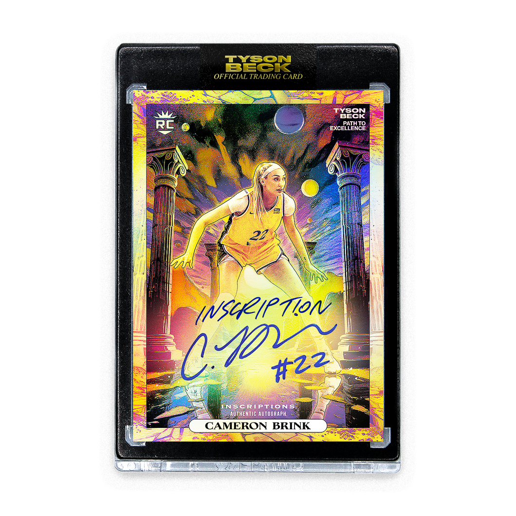 CAMERON BRINK X TYSON BECK - RC - PATH TO EXCELLENCE - RAINBOW FOIL - AUTOGRAPH + INSCRIPTION - LIMITED TO 5