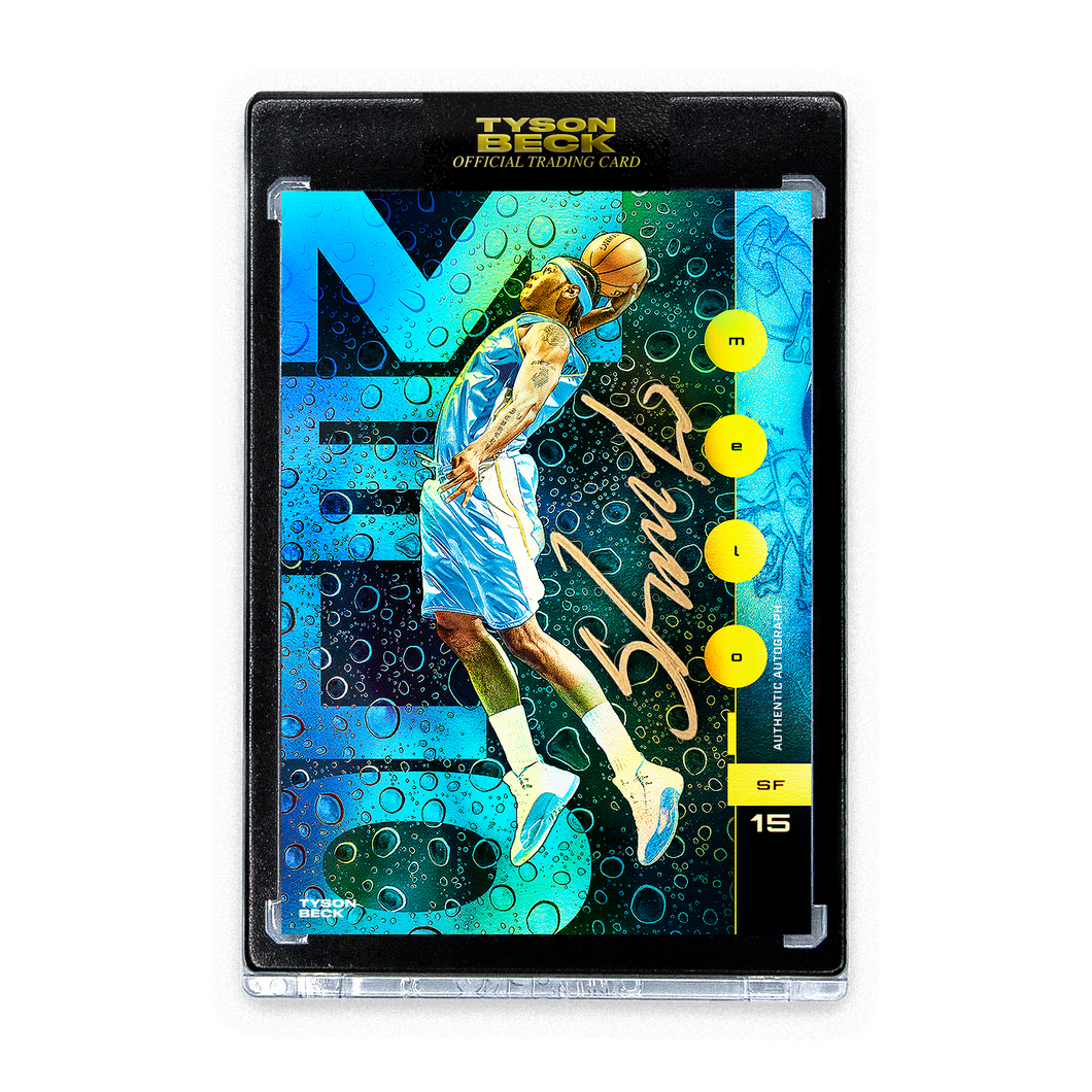 CARMELO ANTHONY X TYSON BECK - DENVER - NIGHT FOIL - AUTOGRAPH - LIMITED TO 7