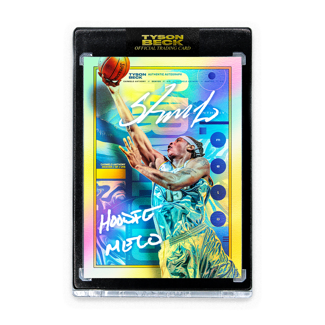 CARMELO ANTHONY X TYSON BECK - DENVER CHASE - INSCRIPTION + AUTOGRAPH - LIMITED TO 2