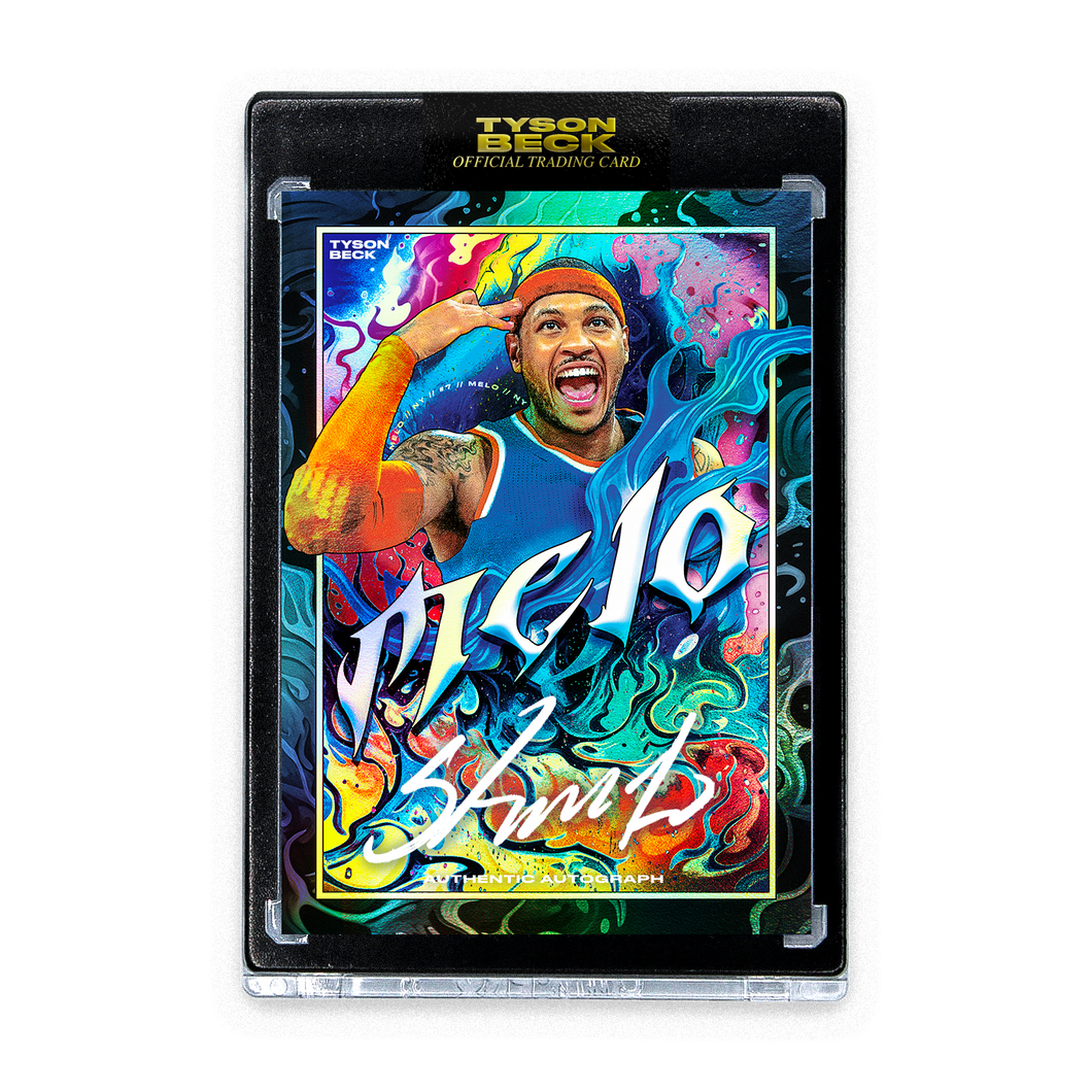 CARMELO ANTHONY X TYSON BECK - NEW YORK - NIGHT FOIL - AUTOGRAPH - LIMITED TO 7