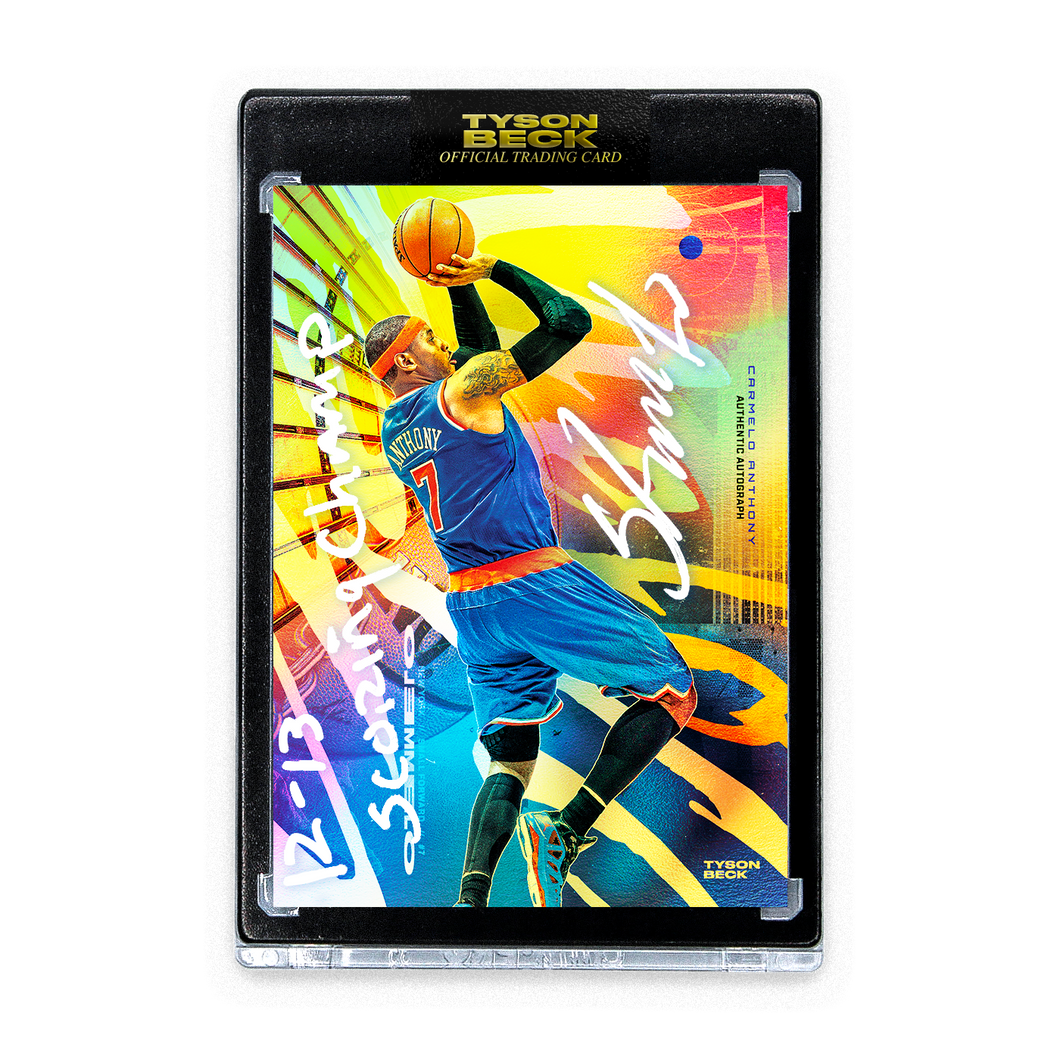 CARMELO ANTHONY X TYSON BECK - NEW YORK CHASE - INSCRIPTION + AUTOGRAPH - LIMITED TO 2