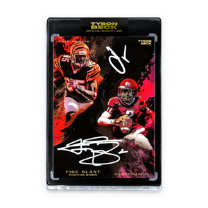 FIRE BLAST - JOHNNY MANZIEL X CHAD JOHNSON - DUAL BLACK AUTOGRAPH - LIMITED TO 5