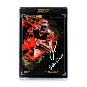 FIRE BLAST - CHAD "OCHOCINCO" JOHNSON X TYSON BECK - BLACK AUTOGRAPH + INSCRIPTION - LIMITED TO 2