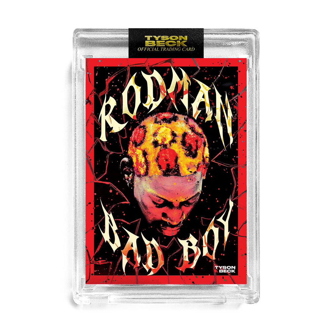 DENNIS RODMAN X TYSON BECK - BAD BOY - RED BORDER FOIL - LIMITED TO 10