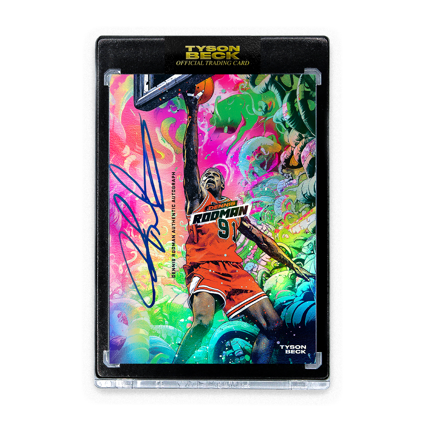 DENNIS RODMAN X TYSON BECK - CHI TOWN - CC ONLY - AUTOGRAPH 