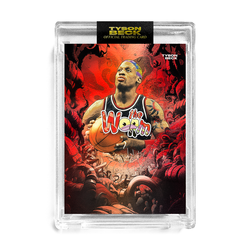DENNIS RODMAN X TYSON BECK - THE WORM - RED FOIL - LIMITED TO 10