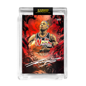 DENNIS RODMAN X TYSON BECK - THE WORM - RED FOIL - ARTIST AUTO - LIMITED TO 10