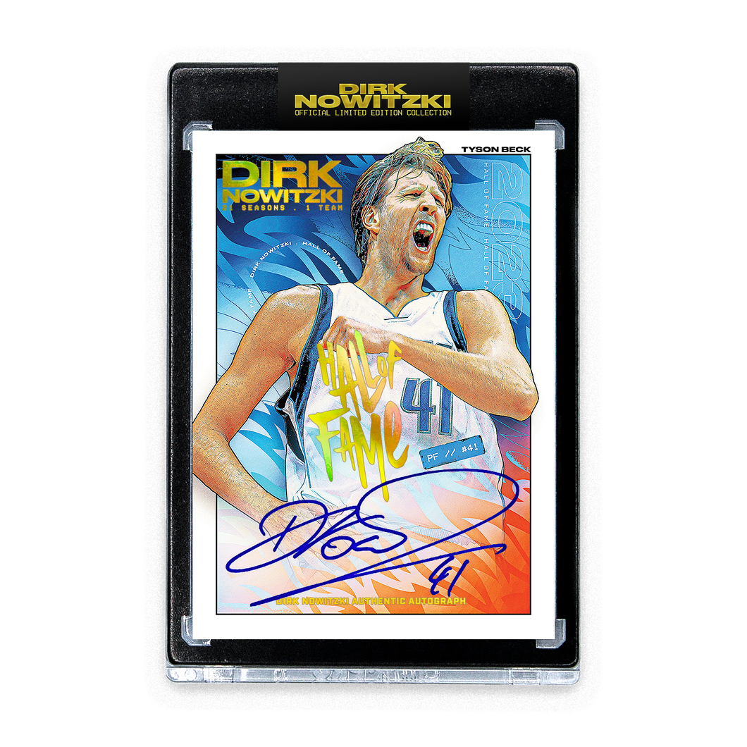 DIRK NOWITZKI X TYSON BECK - HALL OF FAME - AUTOGRAPH - LIMITED TO 41