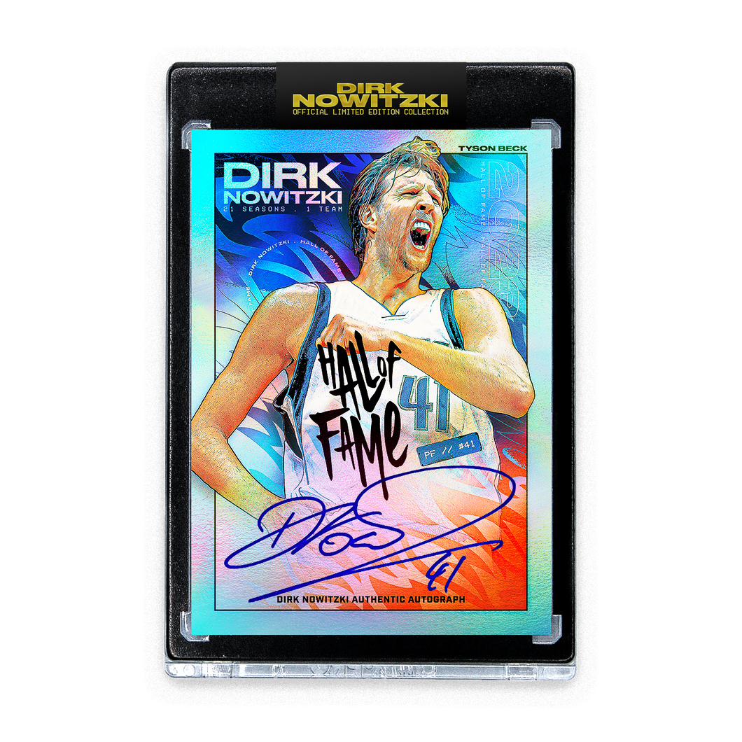 DIRK NOWITZKI X TYSON BECK - HALL OF FAME - RAINBOW FOIL - AUTOGRAPH - LIMITED TO 23