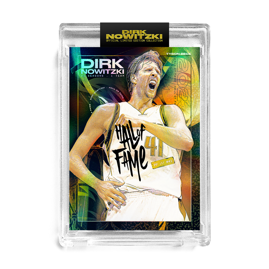 DIRK NOWITZKI X TYSON BECK - HALL OF FAME - GOLD RAINBOW CHASE CARD - *FREE 3RD BIRTHDAY SPECIAL*