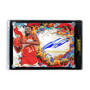 DOMINIQUE WILKINS X TYSON BECK - CANVAS ON FIRE - AUTOGRAPH - LIMITED TO 29