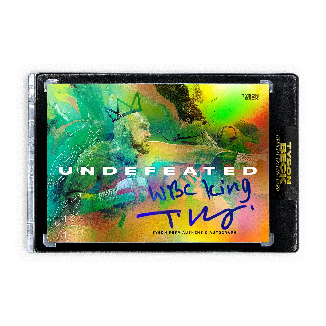 TYSON FURY X TYSON BECK - UNDEFEATED - COLORATION - AUTOGRAPH + 