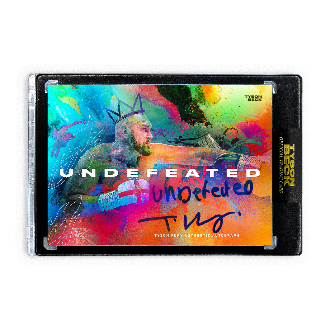 TYSON FURY X TYSON BECK - UNDEFEATED - RAINBOW FOIL - AUTOGRAPH + 