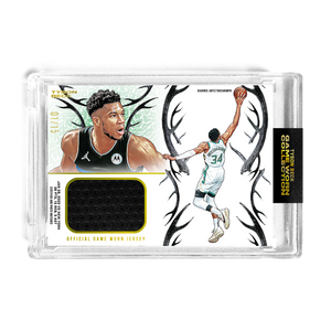 GIANNIS ANTETOKOUNMPO X TYSON BECK - GAME WORN PATCH CARD *RANDOMIZED CARD* LOOK FOR 1/1 AUTO