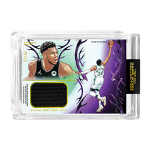 Load image into Gallery viewer, GIANNIS ANTETOKOUNMPO X TYSON BECK - GAME WORN PATCH CARD *RANDOMIZED CARD* LOOK FOR 1/1 AUTO
