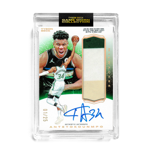 GIANNIS ANTETOKOUNMPO X TYSON BECK - TIER 2 - GAME WORN PATCH AUTO *RANDOMIZED CARD*