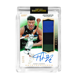 GIANNIS ANTETOKOUNMPO X TYSON BECK - TIER 2 - GAME WORN PATCH AUTO *RANDOMIZED CARD*