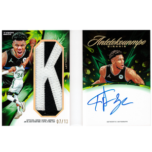 GIANNIS ANTETOKOUNMPO X TYSON BECK - TIER 1 - GAME WORN PATCH AUTO *RANDOMIZED CARD*