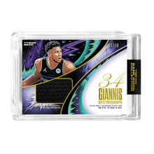 Load image into Gallery viewer, GIANNIS ANTETOKOUNMPO X TYSON BECK - GAME WORN PATCH CARD *RANDOMIZED CARD* LOOK FOR 1/1 AUTO
