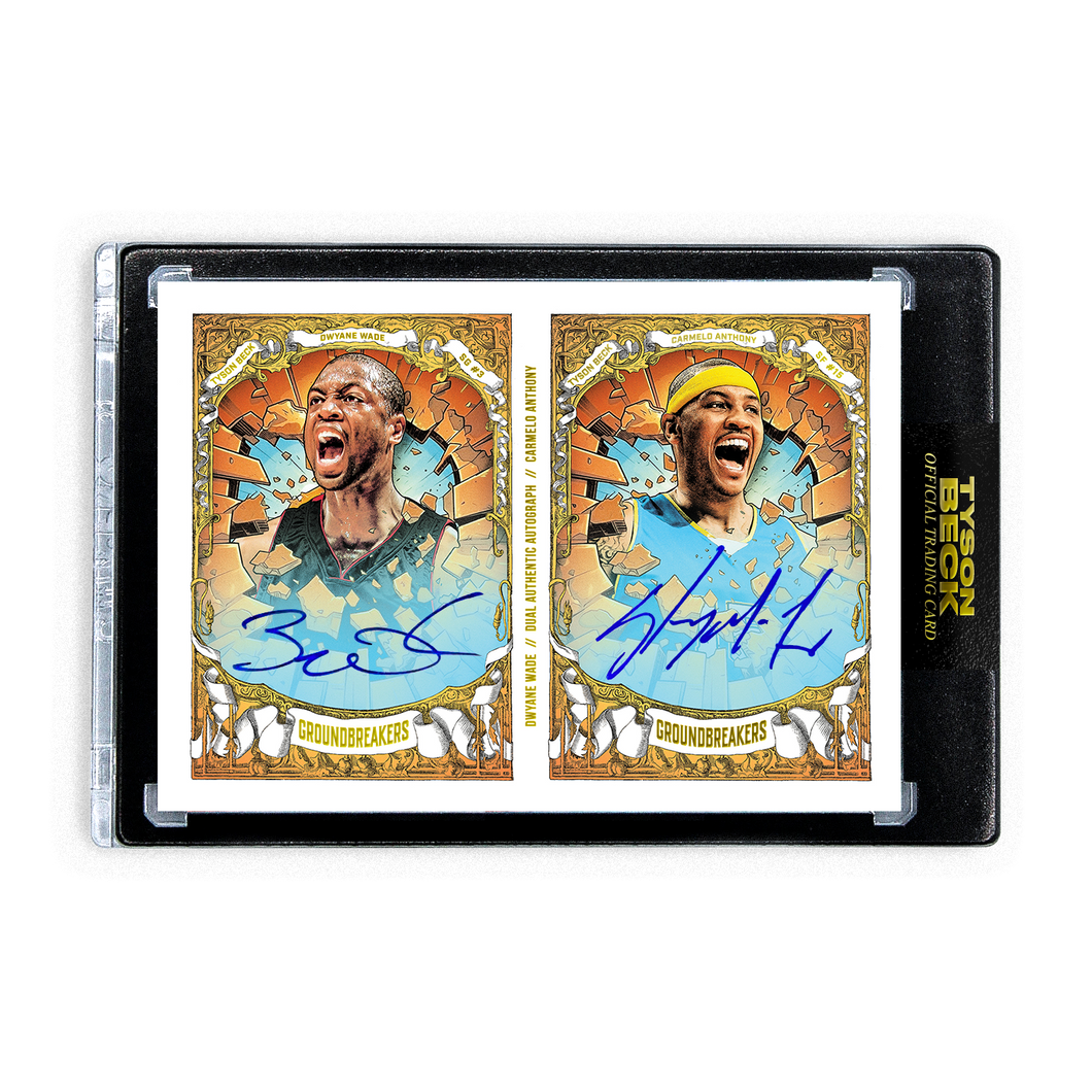 GROUNDBREAKERS - DWYANE WADE / CARMELO ANTHONY - DUAL AUTOGRAPH CARD