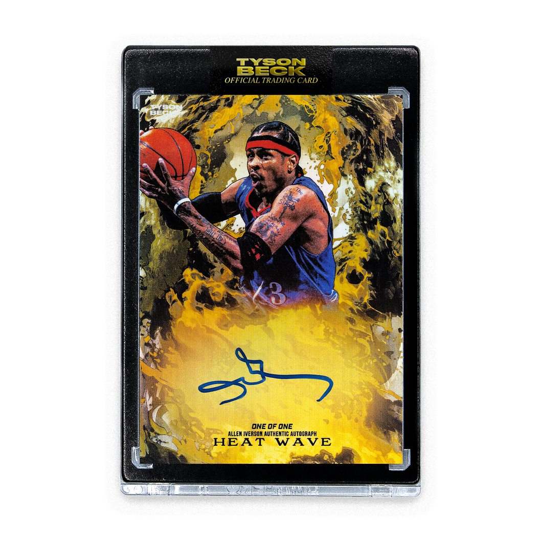 AUCTION 🔥 HEAT WAVE - ALLEN IVERSON X TYSON BECK - GOLD - AUTOGRAPH - ONE OF ONE