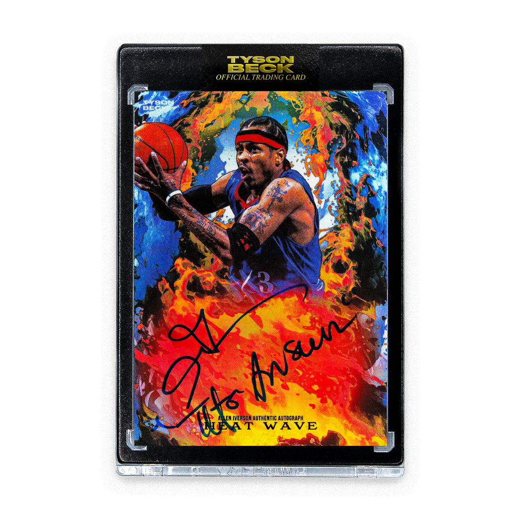 HEAT WAVE - ALLEN IVERSON X TYSON BECK - RAINBOW FOIL - INSCRIPTION + AUTOGRAPH - LIMITED TO 3
