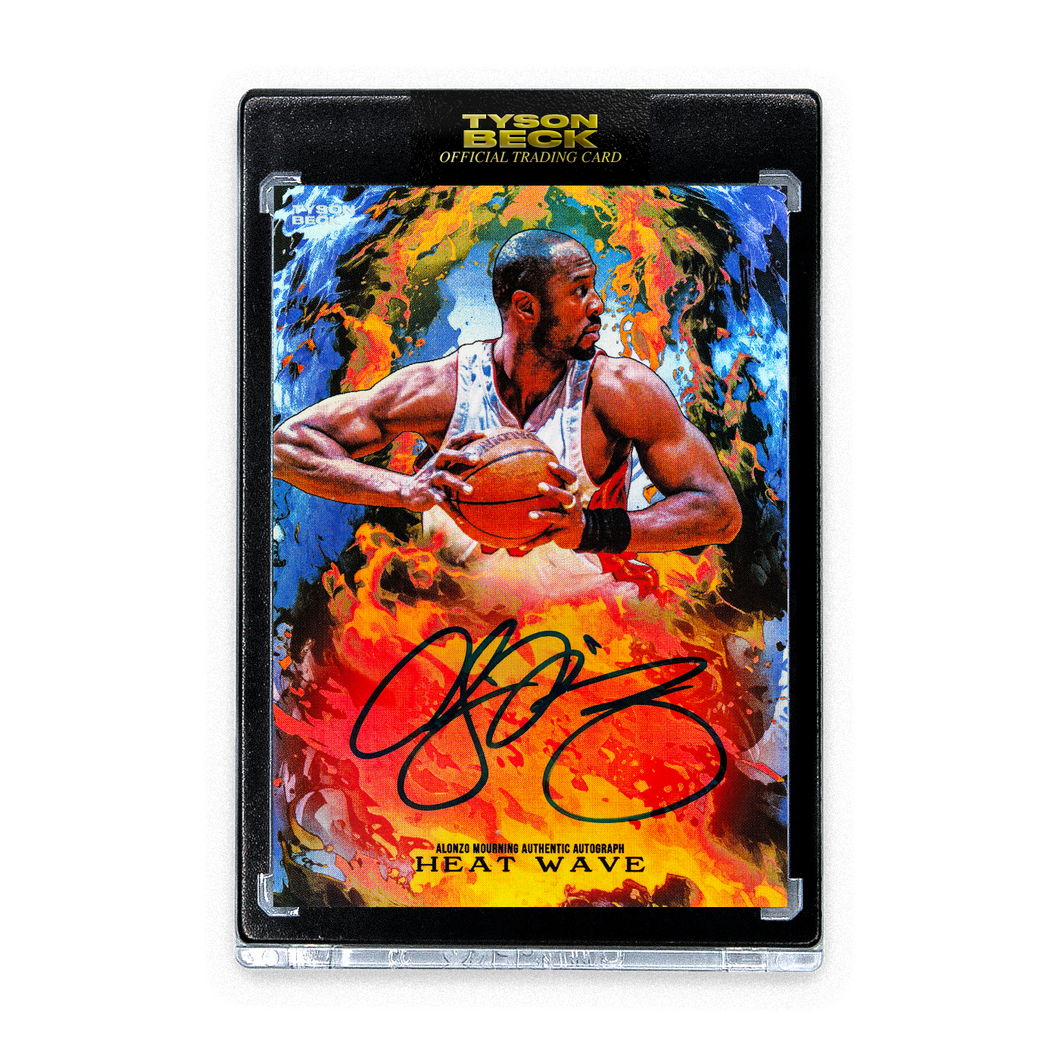 HEAT WAVE - ALONZO MOURNING X TYSON BECK - RAINBOW FOIL - AUTOGRAPH - LIMITED TO 10