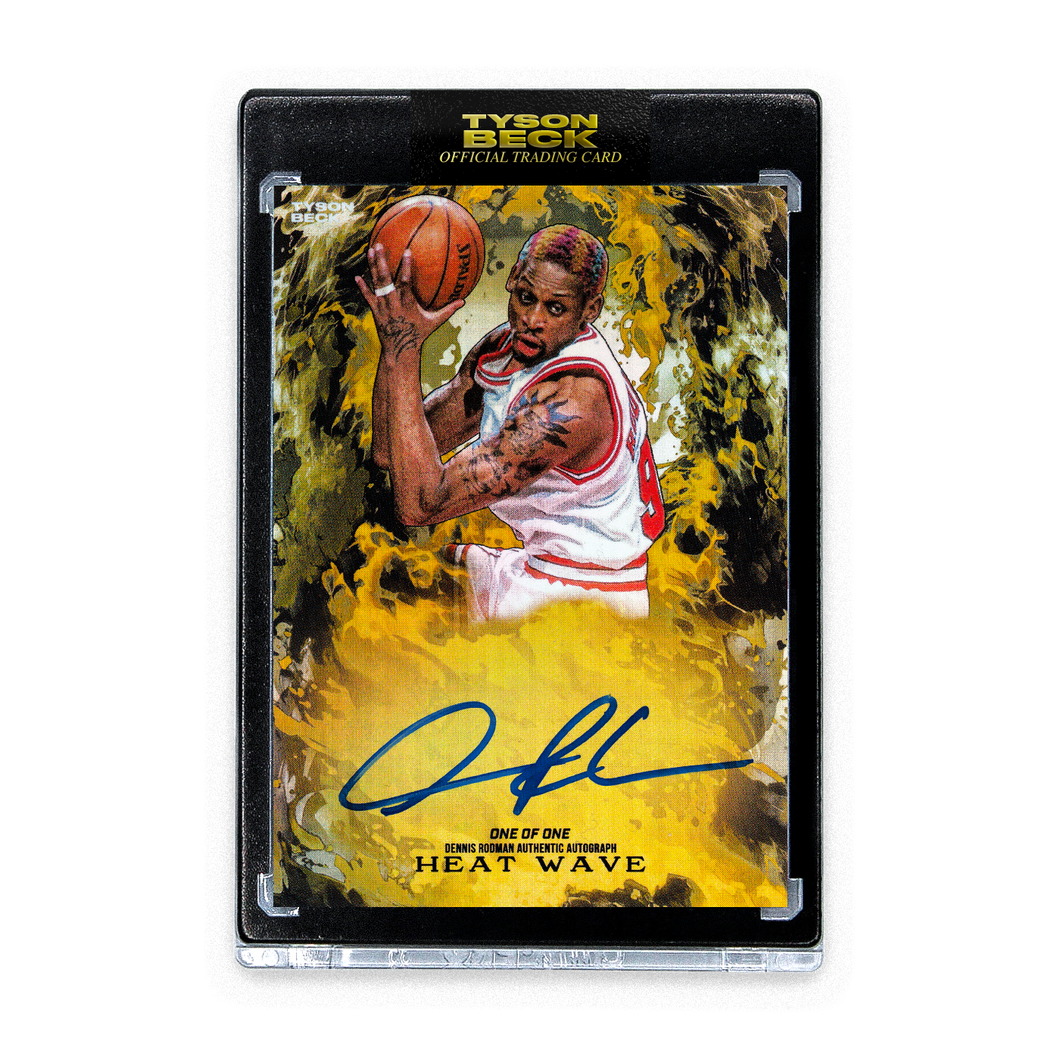 AUCTION 🔥 HEAT WAVE - DENNIS RODMAN X TYSON BECK - GOLD - AUTOGRAPH - ONE OF ONE