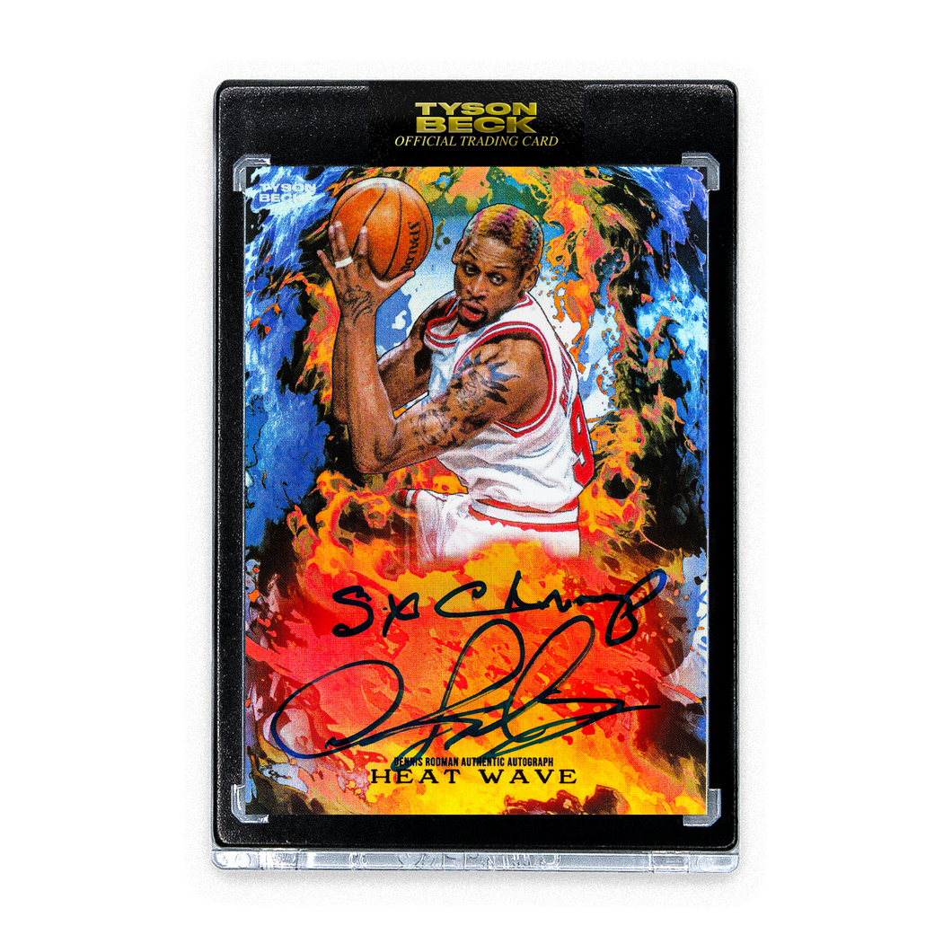 HEAT WAVE - DENNIS RODMAN X TYSON BECK - RAINBOW FOIL - INSCRIPTION + AUTOGRAPH - LIMITED TO 3