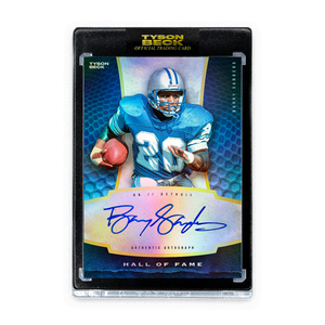 FOOTBALL HALL OF FAME - BARRY SANDERS - RAINBOW FOIL - AUTOGRAPH - LIMITED TO 10