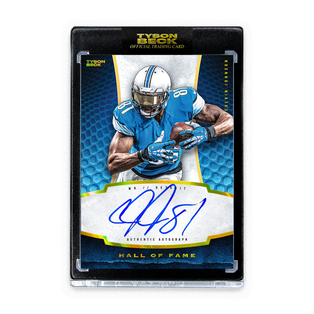 FOOTBALL HALL OF FAME - CALVIN JOHNSON - AUTOGRAPH - LIMITED TO 25