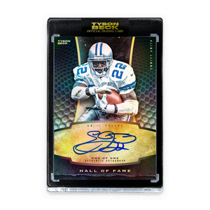 FOOTBALL HALL OF FAME - EMMITT SMITH - GOLD RAINBOW FOIL - AUTOGRAPH - ONE OF ONE